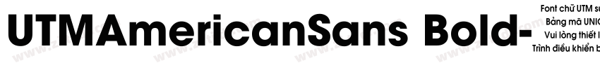 UTMAmericanSans Bold字体转换
